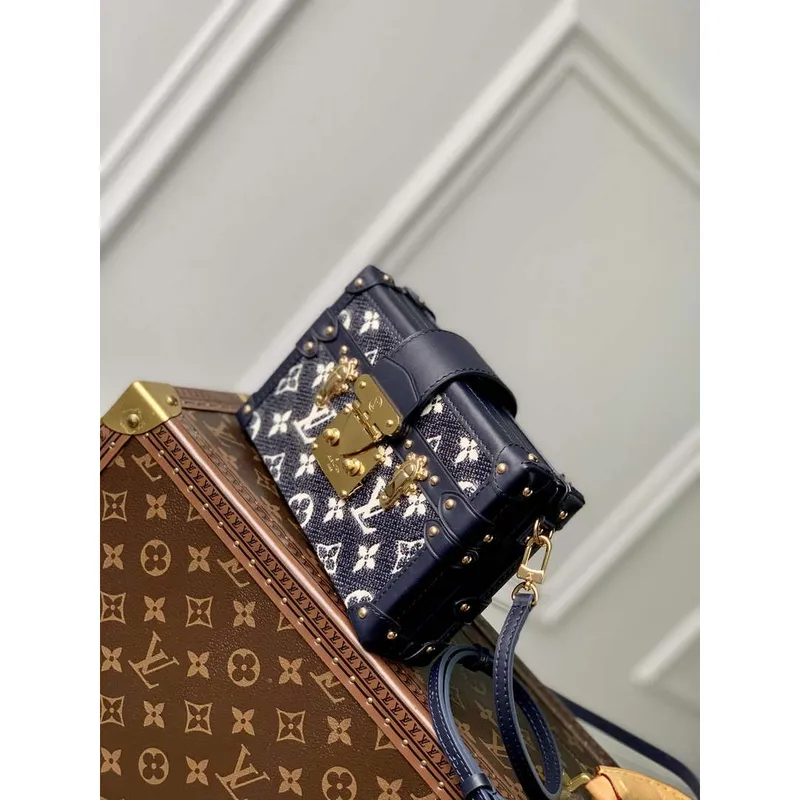 LV M22882 Louis Vuitton Petite Malle Kabelka Modrá