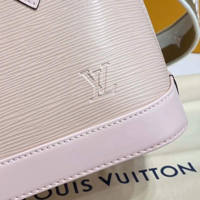 LV Louis Vuitton Alma BB Epi Kabelka M40302 Nude s béžovou a šedou