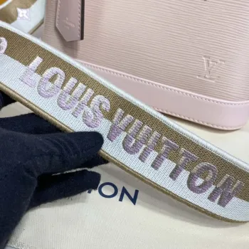 LV Louis Vuitton Alma BB Epi Kabelka M40302 Nude s béžovou a šedou