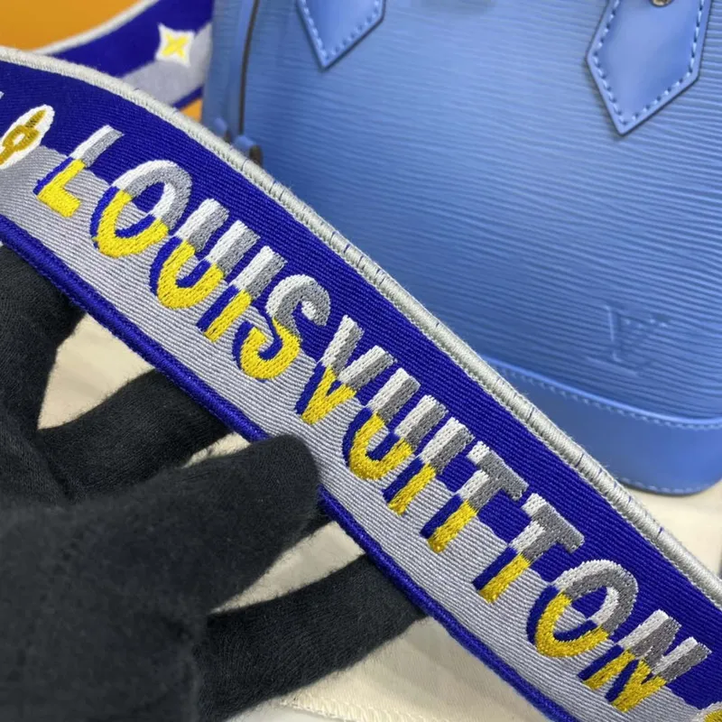 LV M57426 Louis Vuitton Alma BB Epi Kabelka Modrá