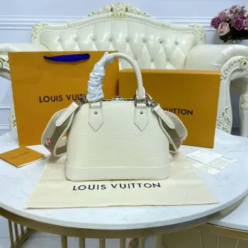 LV M40304 Louis Vuitton Alma BB Epi Kabelka Bílá
