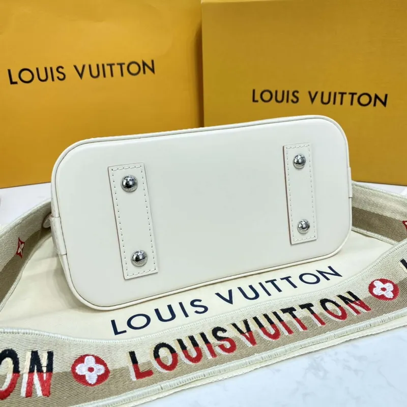 LV M40304 Louis Vuitton Alma BB Epi Kabelka Bílá