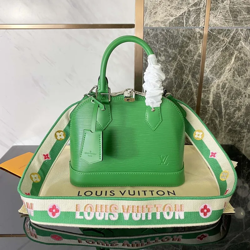 LV M40862 Louis Vuitton Alma BB Epi Kabelka Zelená