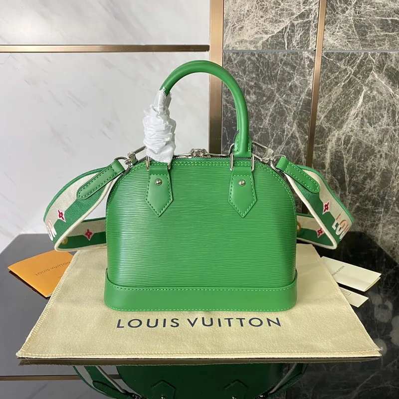LV M40862 Louis Vuitton Alma BB Epi Kabelka Zelená