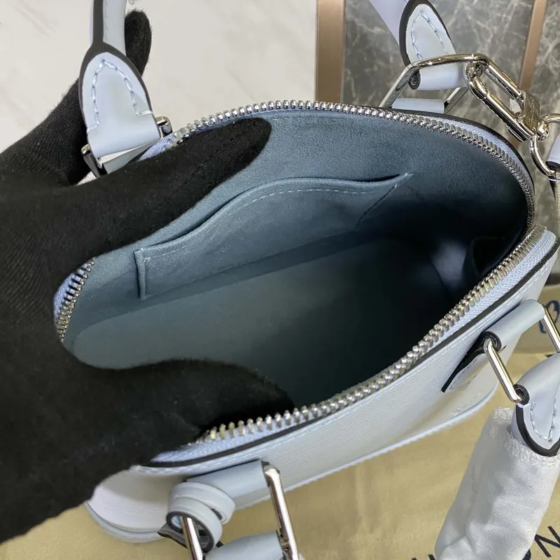 LV M59345 Louis Vuitton Alma BB Epi Kabelka Nebeská Modrá