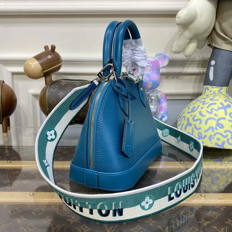 LV M20609 Louis Vuitton Alma BB Epi Kabelka Tyrkysově Zelená