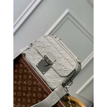 LV M23152 Louis Vuitton S Lock Messenger Bag minerální šedá