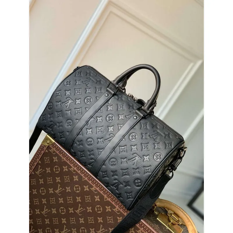 LV M22765 Louis Vuitton Keepall Bandoulière 35 Taška Černá