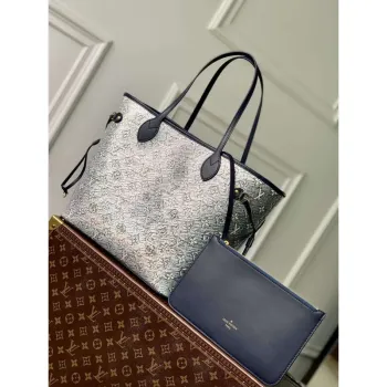 LV M22921 Louis Vuitton Neverfull MM Tote Bag Modrá