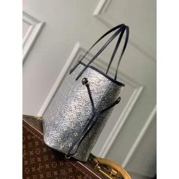LV M22921 Louis Vuitton Neverfull MM Tote Bag Modrá
