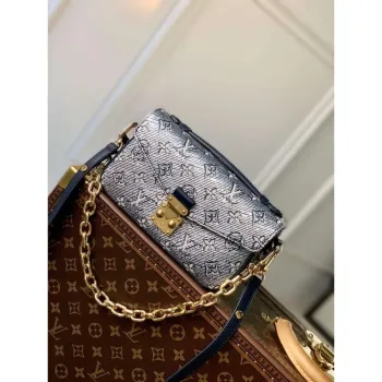 LV M22834 Louis Vuitton Pochette Métis East West Kabelka Modrá