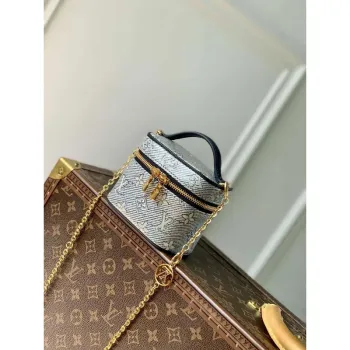 LV M82467 Louis Vuitton Micro Vanity Miniaturní Taška Modrá
