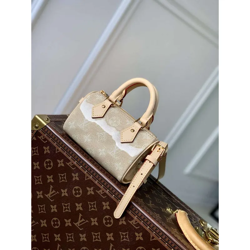 LV M82242 Louis Vuitton Nano Speedy Taška Béžová
