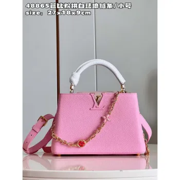 LV M22375 Louis Vuitton Capucines BB Taška Rose Chamallow Růžová