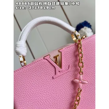 LV M22375 Louis Vuitton Capucines BB Taška Rose Chamallow Růžová