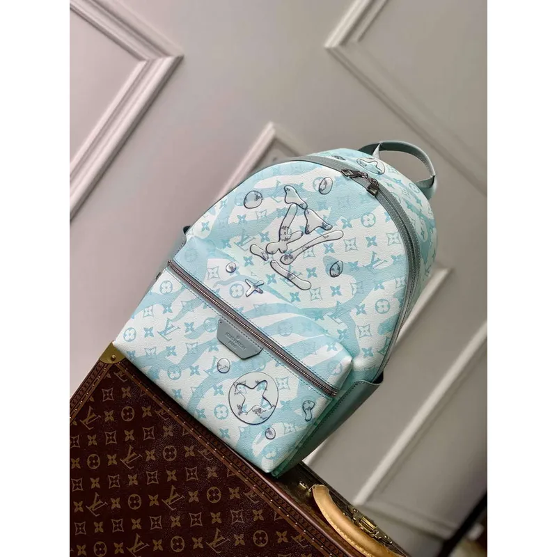 LV M22519 Louis Vuitton Batoh Discovery Krystalově Modrý