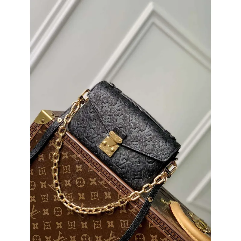 LV M46595 Louis Vuitton Pochette Métis East West Kabelka Černá