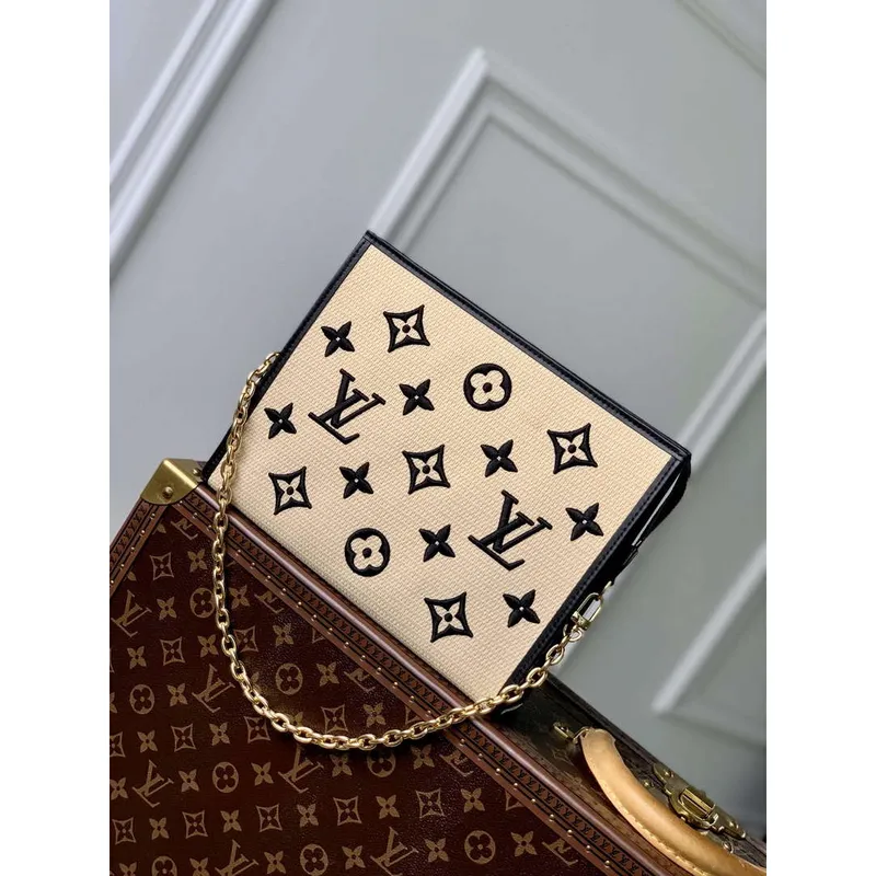 LV M82521 Louis Vuitton Toaletní taška na řetízku Černá