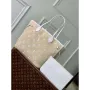 LV M22839 Louis Vuitton Neverfull MM Tote Bag Bílá