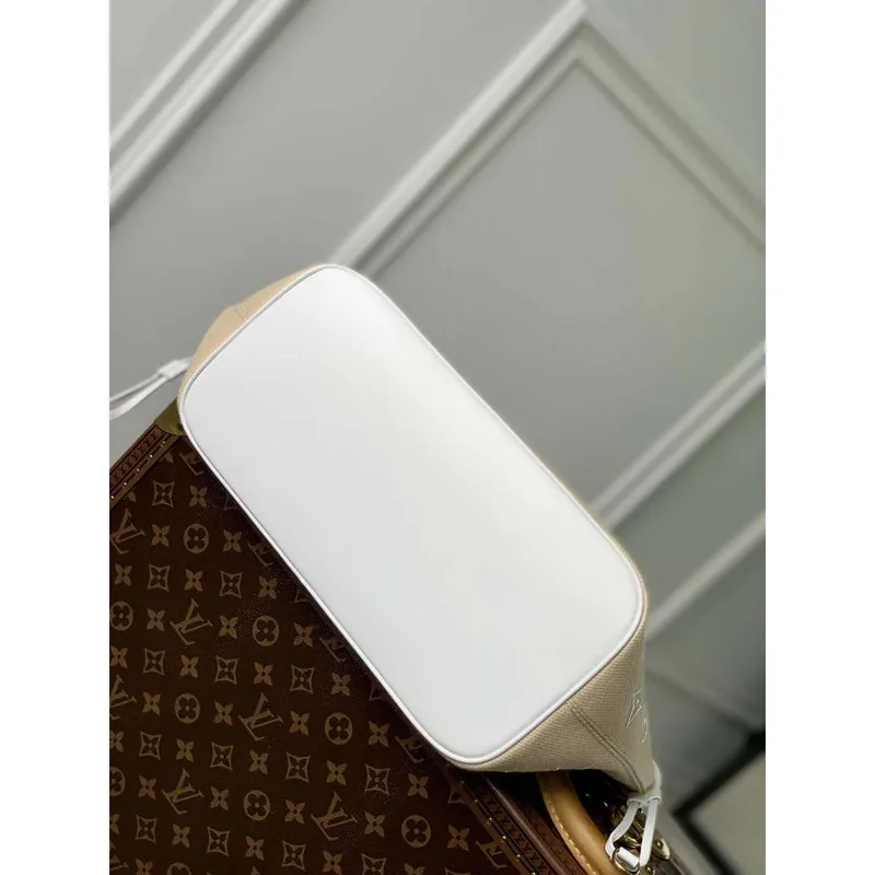 LV M22839 Louis Vuitton Neverfull MM Tote Bag Bílá