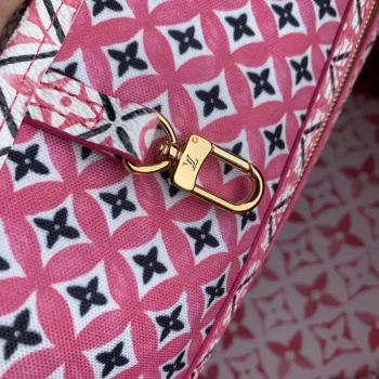 LV M22980 Louis Vuitton Neverfull MM Tote Bag Růžová