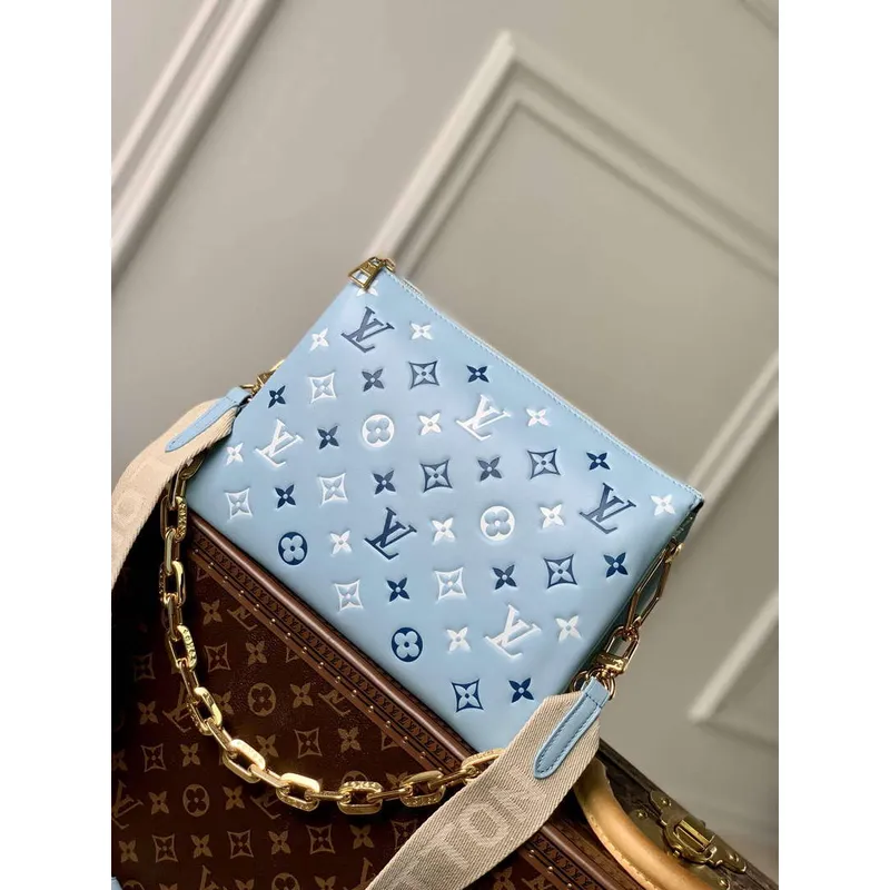 LV M22953 Louis Vuitton Coussin PM Tricolor Taška Modrá