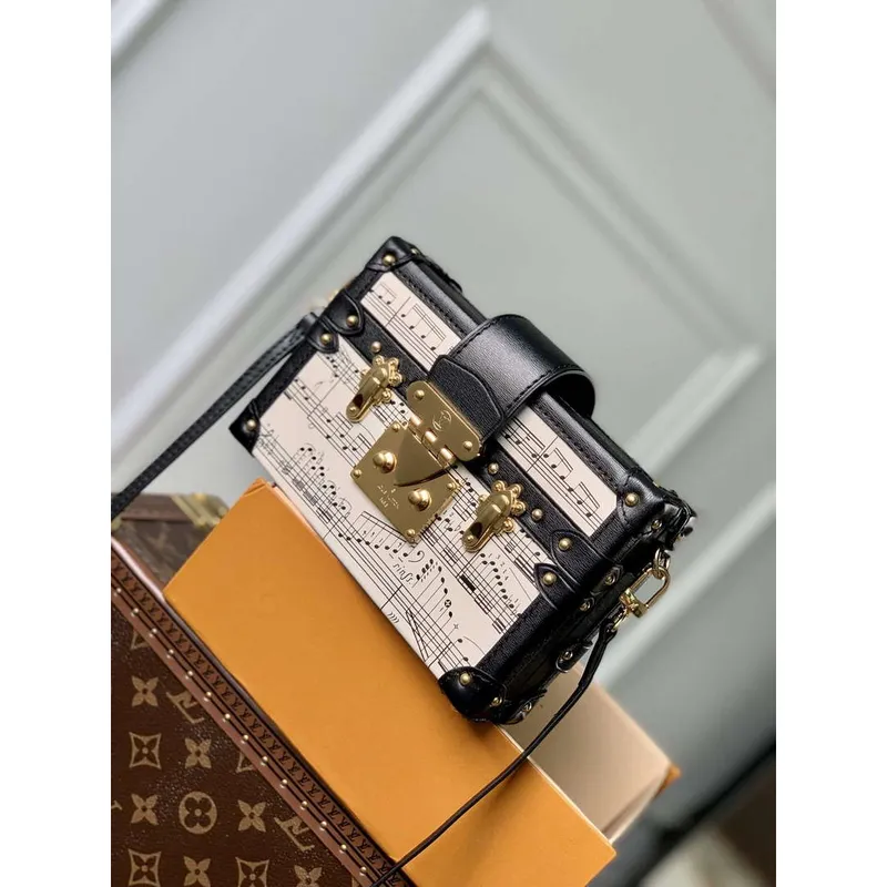 LV M22895 Louis Vuitton Petite Malle Kabelka Bílá/Černá