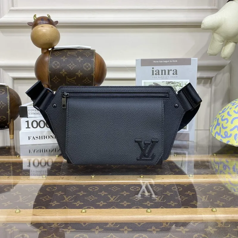 LV M57081 Louis Vuitton Taška přes rameno Takeoff Černá