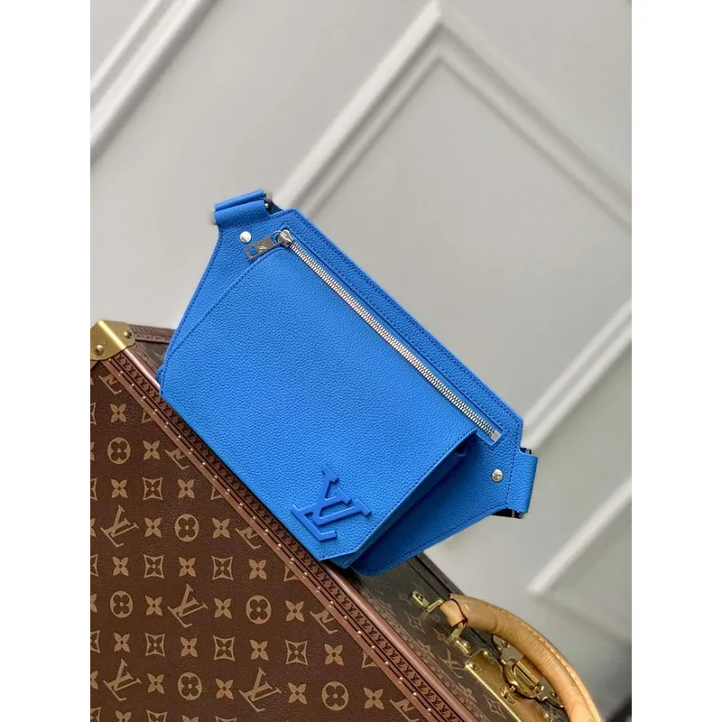 LV M22665 Louis Vuitton Taška přes rameno Takeoff Jasně modrá