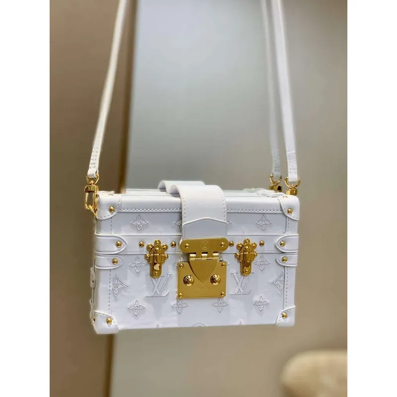 LV M20847 Louis Vuitton Petite Malle Kabelka Bílá