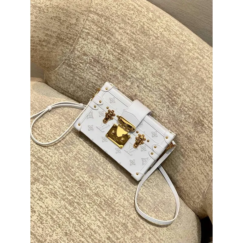 LV M20847 Louis Vuitton Petite Malle Kabelka Bílá