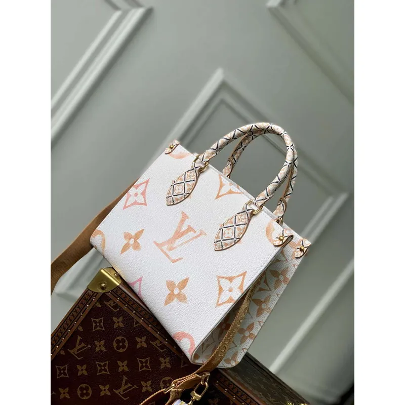 LV M22976 Louis Vuitton OnTheGo PM Kabelka Béžová