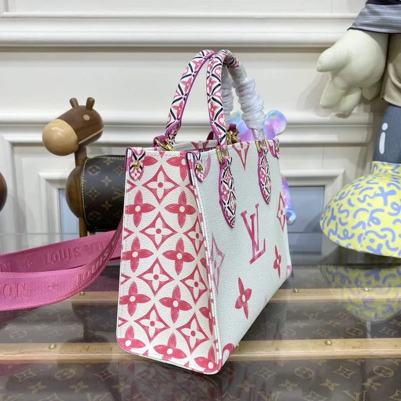 LV M22976 Louis Vuitton OnTheGo PM Kabelka Růžová