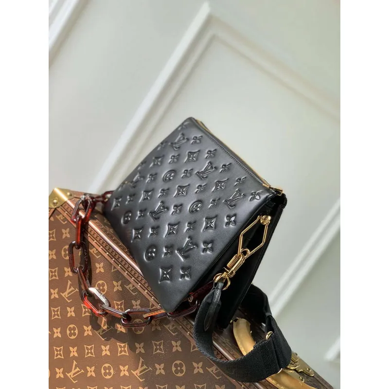 LV M57790 Louis Vuitton Coussin PM Kabelka Černá