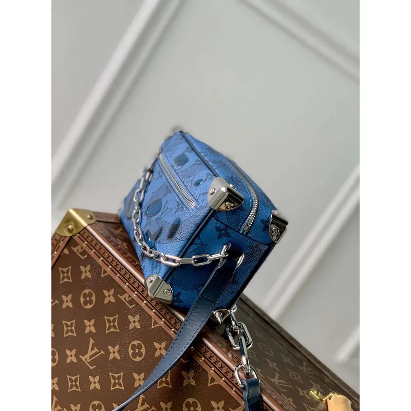 LV M22588 Louis Vuitton Mini Soft Trunk Bag Abyss Blue