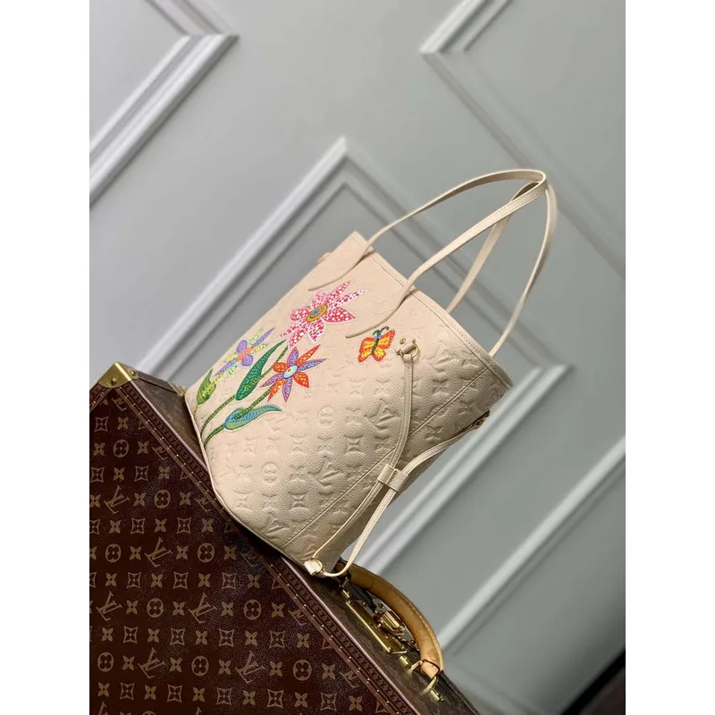 LV M21733 Louis Vuitton LV x YK Neverfull MM Taška Quartz