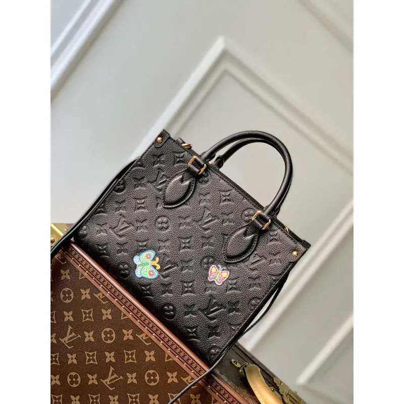 LV M21732 Louis Vuitton LV x YK OnTheGo PM Taška Černá