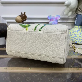 LV M46415 Louis Vuitton LV x YK Speedy Bandoulière 25 Taška Bílá