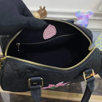 LV M46415 Louis Vuitton LV x YK Speedy Bandoulière 25 Taška Černá