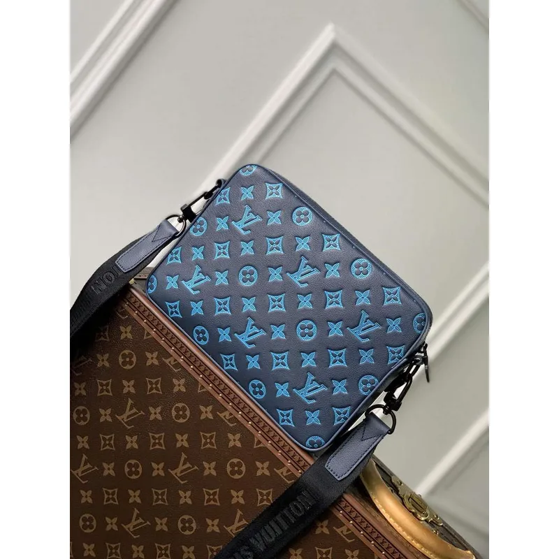 LV M46604 Louis Vuitton Trio Messenger Námořnická řeka modrá