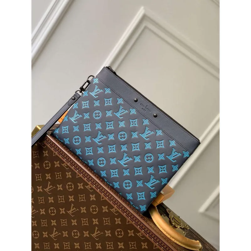 LV M82321 Louis Vuitton Pochette To Go Taška Námořnická Modrá