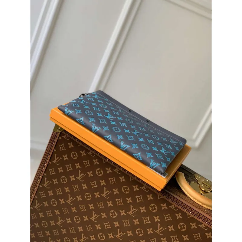 LV M82321 Louis Vuitton Pochette To Go Taška Námořnická Modrá