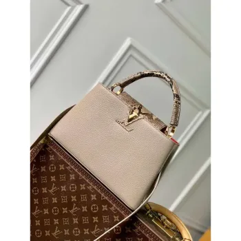 LV N80741 Louis Vuitton Capucines MM Kabelka Světle hnědá