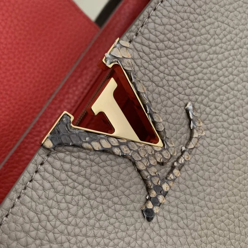 LV N80741 Louis Vuitton Capucines Mini Kabelka Světle hnědá