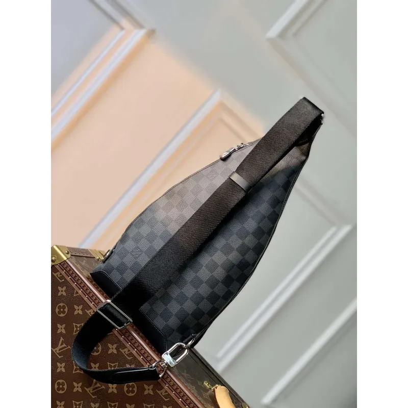 LV M30936 Louis Vuitton Duo Sling Bag Černá mřížka