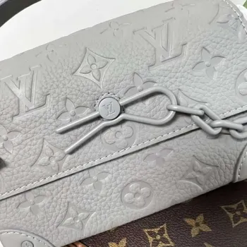 LV M81746 Louis Vuitton Steamer Nositelná peněženka šedá kůže