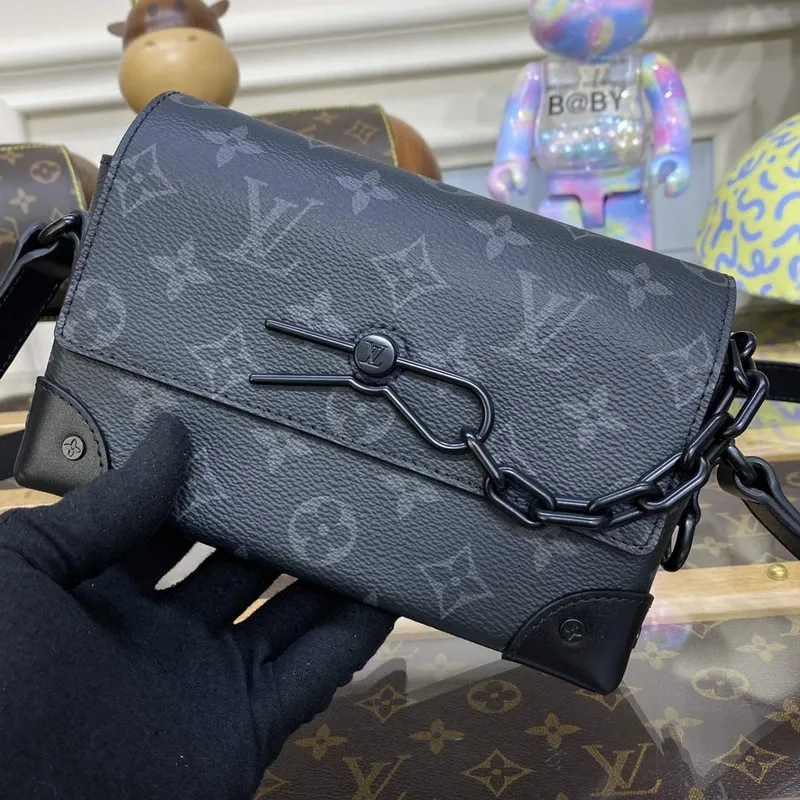 LV M81783 Louis Vuitton Steamer Nositelná peněženka Černá