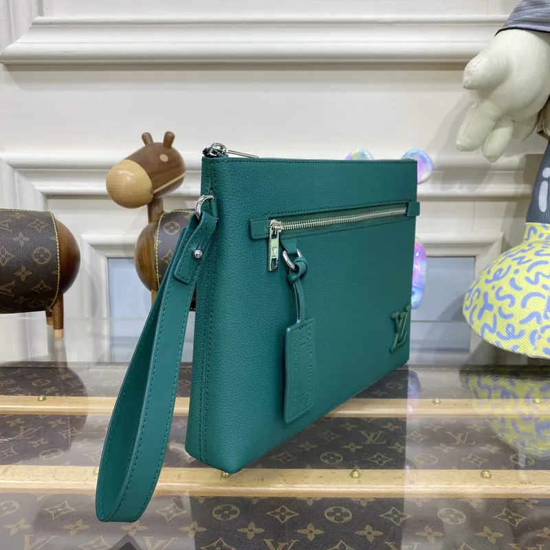 LV M69837 Louis Vuitton Taška Takeoff Pouch Jade zelená