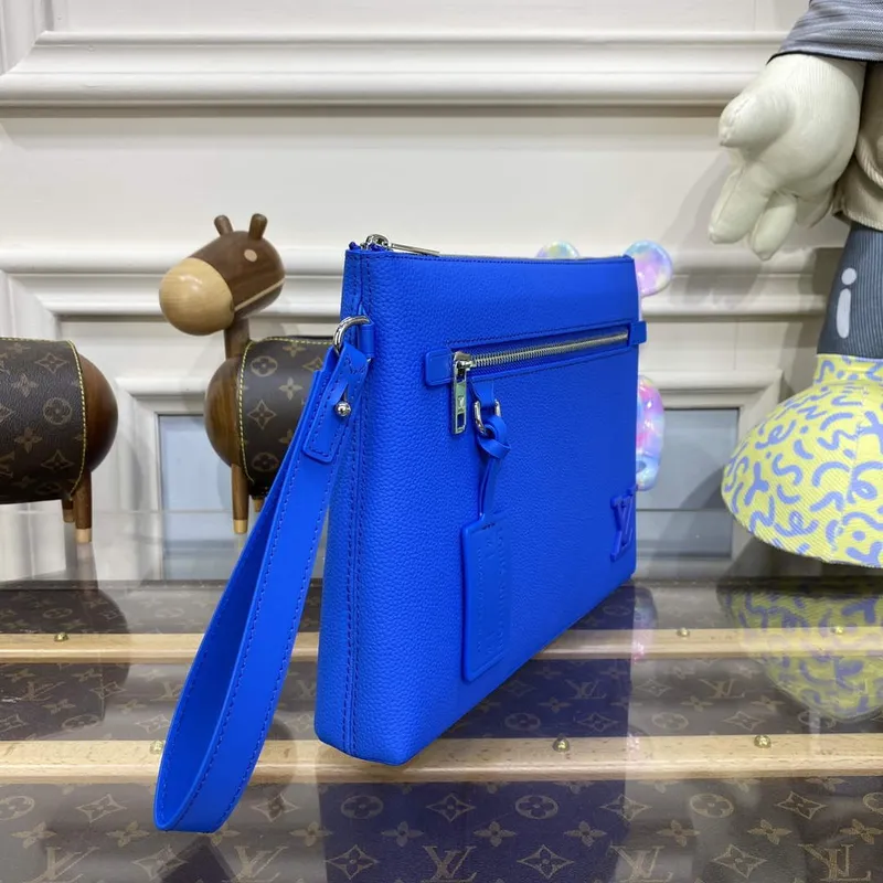 LV M69837 Louis Vuitton Taška Takeoff Pouch Dop modrá
