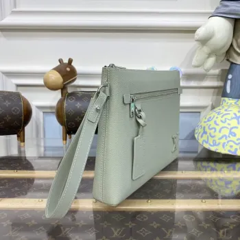 LV M69837 Louis Vuitton Taška Takeoff Pouch Šedá asfaltová